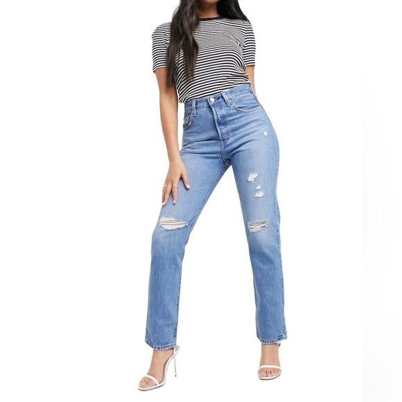 Levi’s 501 Original Fit Button Fly Distressed Jeans size 29x30, EUC - Picture 5 of 13